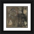 thumbnail image 1 of Ray, Elena 15x15 Black Ornate Wood Framed with Double Matting Museum Art Print Titled - Neutral Leaves II, 1 of 4