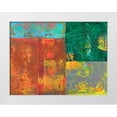 thumbnail image 1 of Ray, Elena 18x15 White Modern Wood Framed Museum Art Print Titled - Colorful Leaf Imprint I, 1 of 4