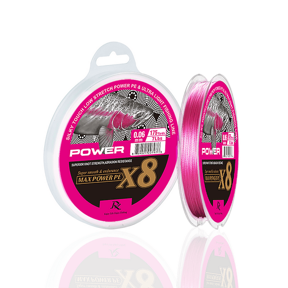 Ray Fishing Silk X8 Braided Fishing LINE - Power Series - Exceptional Power Smoothness Deign for Ultra Light Freshwater Fishing, 175Yds Each Spool