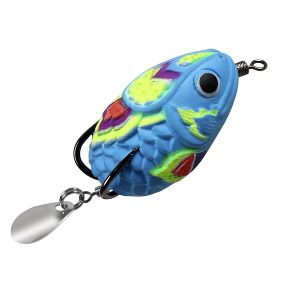Ray Frogs Crankbait Lures 4.5cm 11g Double Hook PVC Soft Baits for Blackfish Fishing