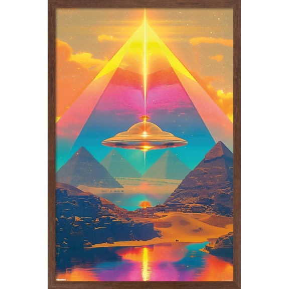 Ray Heere - UFO Pyramid 1 Wall Poster, 22.375" x 34" Framed