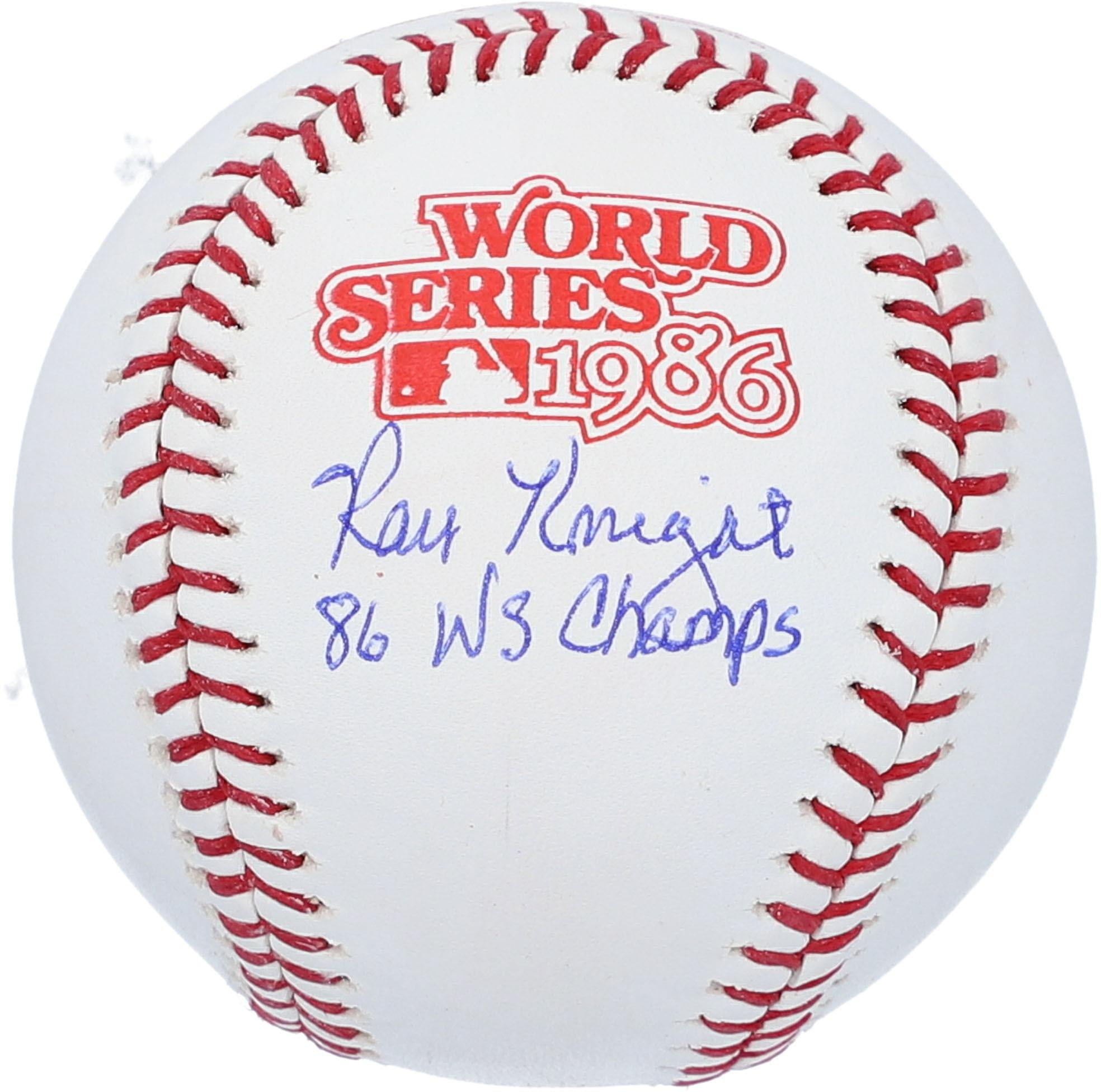 Ray Knight New York Mets Autographed 1986 World Series Logo Baseball with "86 WS Champs" Inscription - Fanatics Authentic Certified