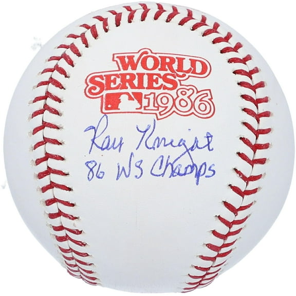 Ray Knight New York Mets Autographed 1986 World Series Logo Baseball with "86 WS Champs" Inscription - Fanatics Authentic Certified