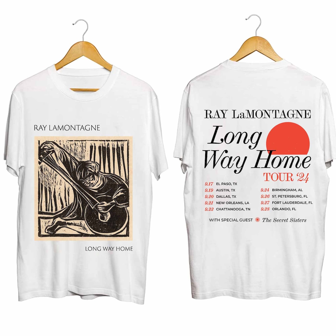 Ray LaMontagne - Long Way Home 2024 Tour Shirt, Ray LaMontagne Fan
