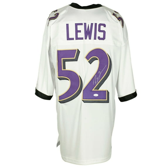 Ray Lewis Signed Custom White Pro Style Football Jersey JSA ITP