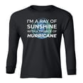 thumbnail image 1 of Ray Of Sunshine With A Chance Of Hurricane - Support Youth Long Sleeve T-Shirt (Black, Youth Large), 1 of 1