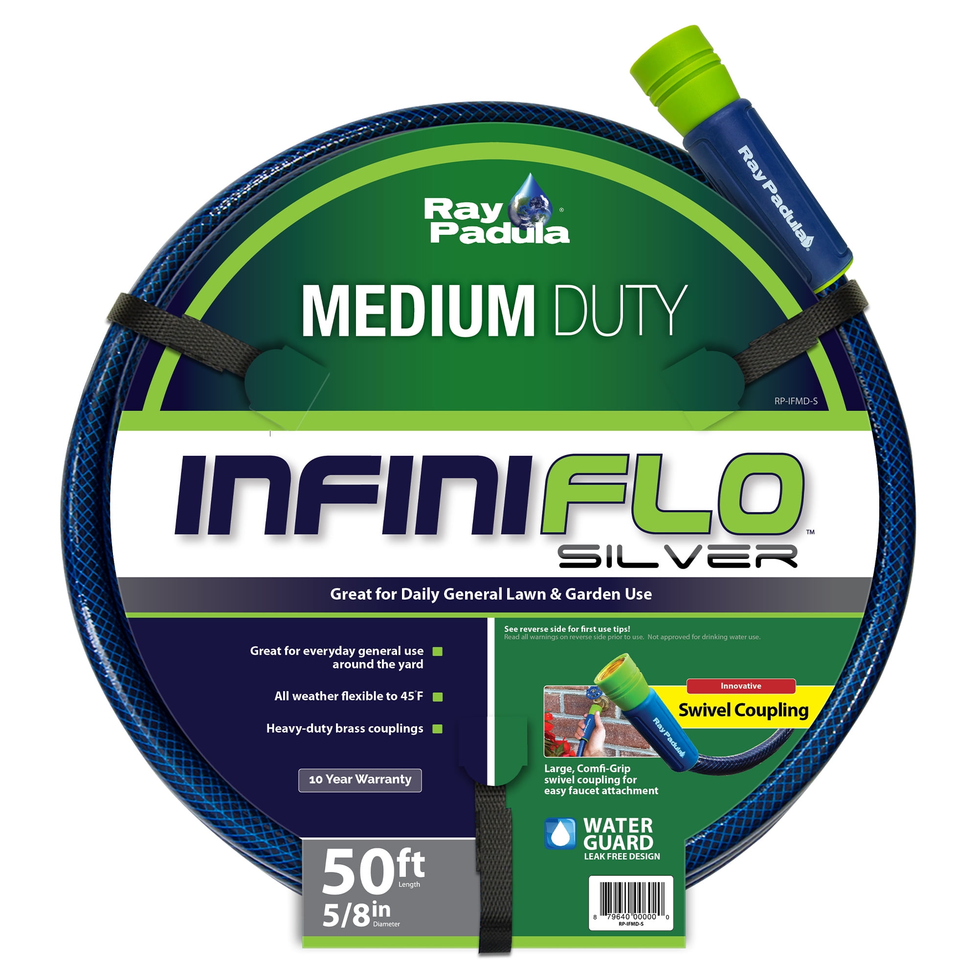 Ray Padula Medium Duty 5/8 in. x 50 ft. Garden Hose