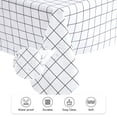 thumbnail image 1 of Ray Star 100% Waterproof White 52x90in PVC Tablecloth, Vinyl Table Cloth Cover Oil Proof Spill Proof Wipeable Table Cloths with Flennal Backing, 1 of 5