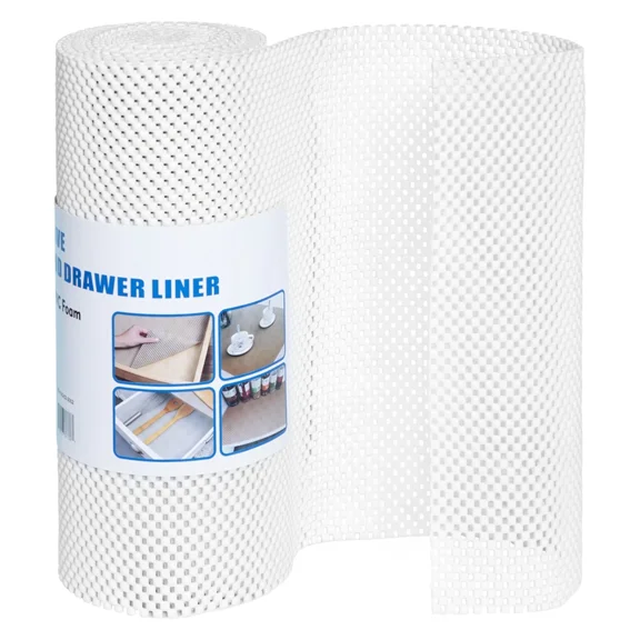 Ray Star 12*48 Inch Wire Shelf Liner For Kitchen Cabinets White Non-Adhesive