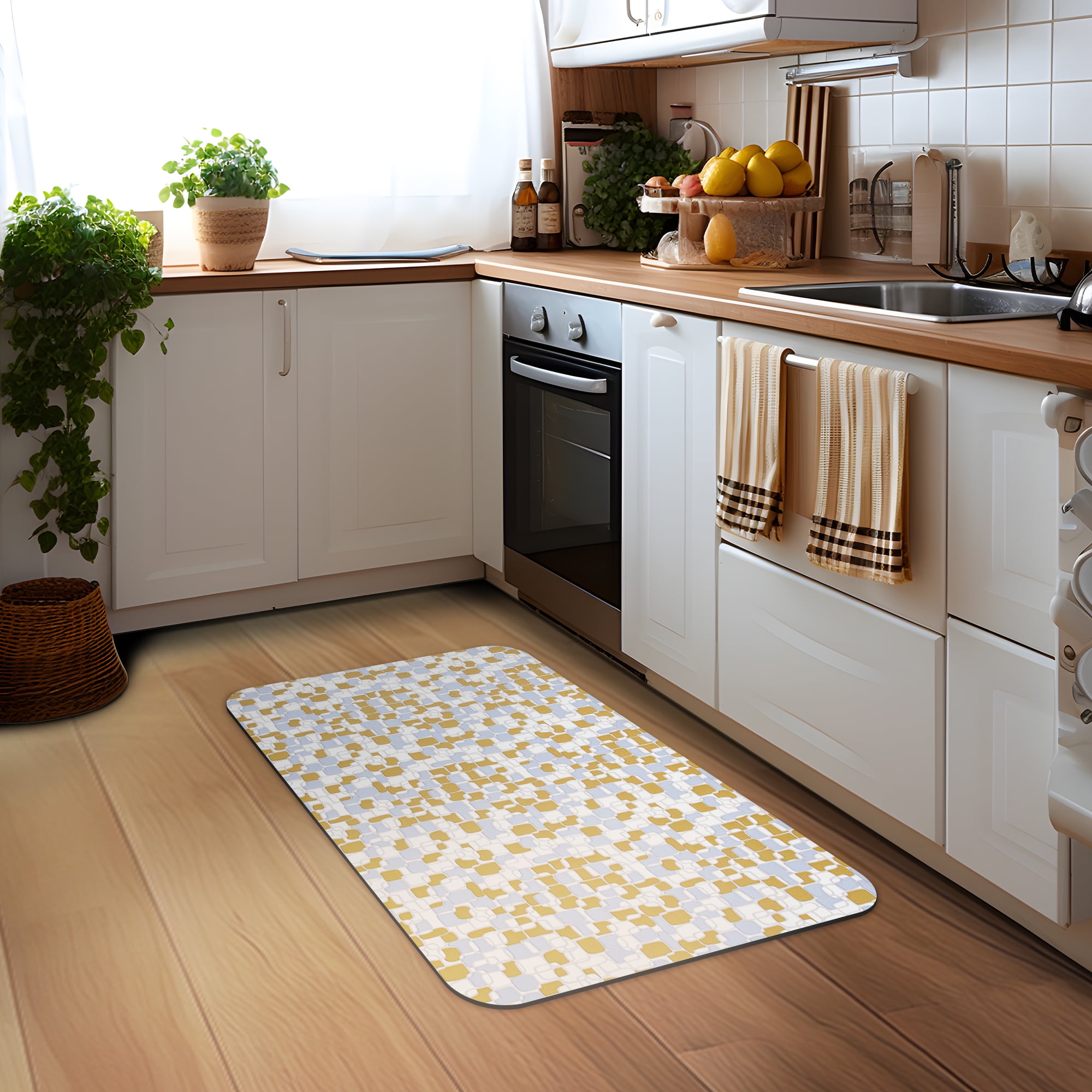 Ray Star Kitchen Mat 20''x31.5'',0.31 Inch Thick Anti Fatigue Kitchen Rug Cushioned Kitchen Mats for Floor Comfort Standing Desk Mats for Office,Laundry Room