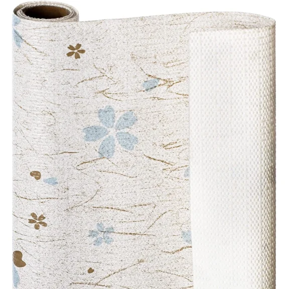 Ray Star Shelf Liner, Non-Adhesive 12 Inchx120 Inch Unique Floral Shelf Liners
