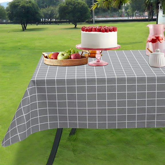 Ray Star Vinyl Party Tablecloths 60x60 Spring Tablecloth Plastic Picnic Outdoor and Camping Waterproof Oilcloth Table Cover for Square Tables