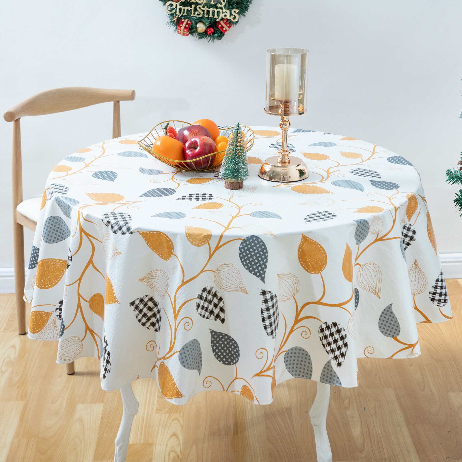 Ray Star Vinyl Party Tablecloths Round 70in Spring Tablecloth Plastic