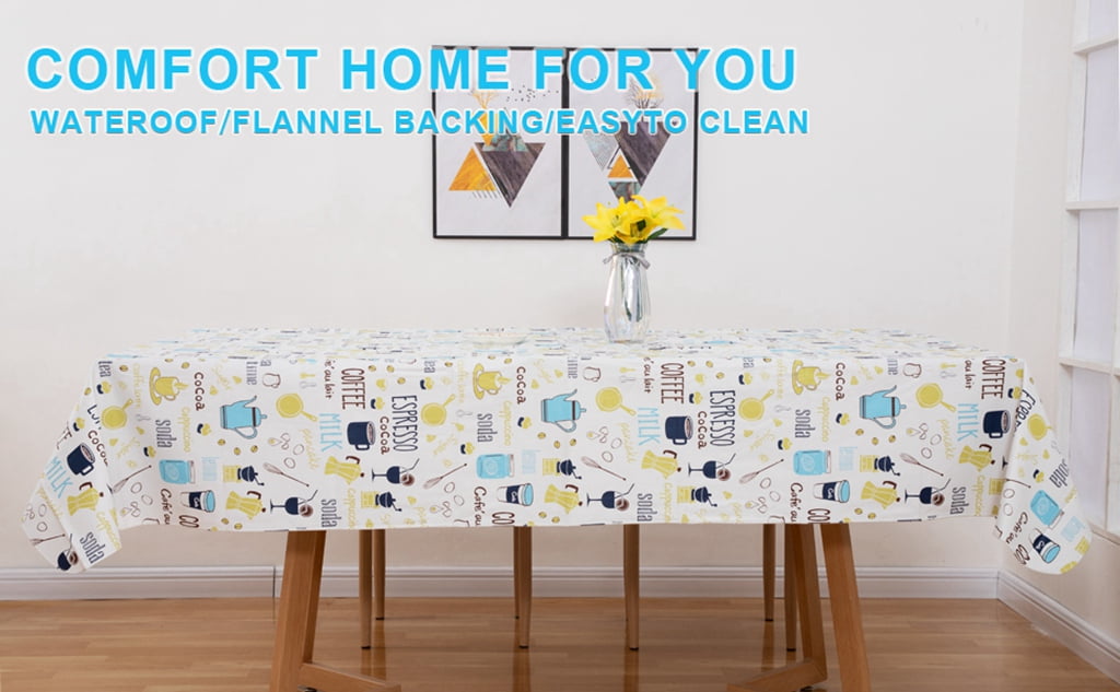 Ray Star Vinyl Tablecloths 60x84 Spring Tablecloth Plastic Picnic Outdoor and Camping 100% Waterproof Oilcloth Table Cover for Rectangle Tables
