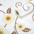 thumbnail image 1 of Ray Star Yellow Flora Shelf Liner Kitchen Cabinets Non-Adhesive Cabinet 12X120In, 1 of 6