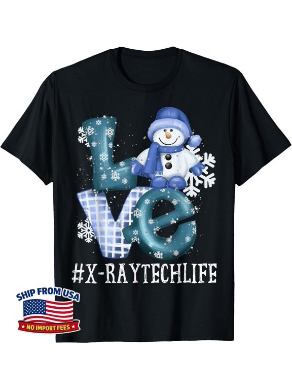Ray Tech Love Snowman Season Christmas Winter Celebration T-Shirt, Size S-5XL