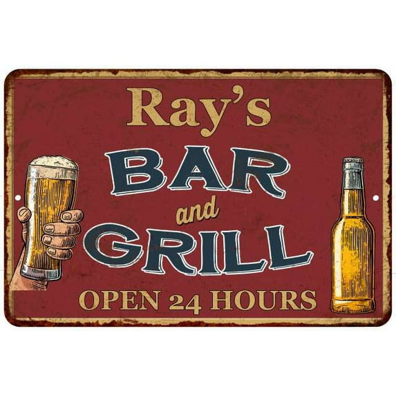 Ray's Red Bar and Grill Rustic Sign Decor 8x12 208120045019