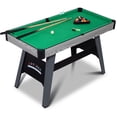 thumbnail image 1 of RayChee 4-Ft Pool Table, Portable Billiard Table for Kids and Adults, Mini Billiards Game Tables W/ 2 Cue Sticks, Full Set of Balls, Triangle, Chalk, Brush for Family Game Bar Gym Room (Green), 1 of 7