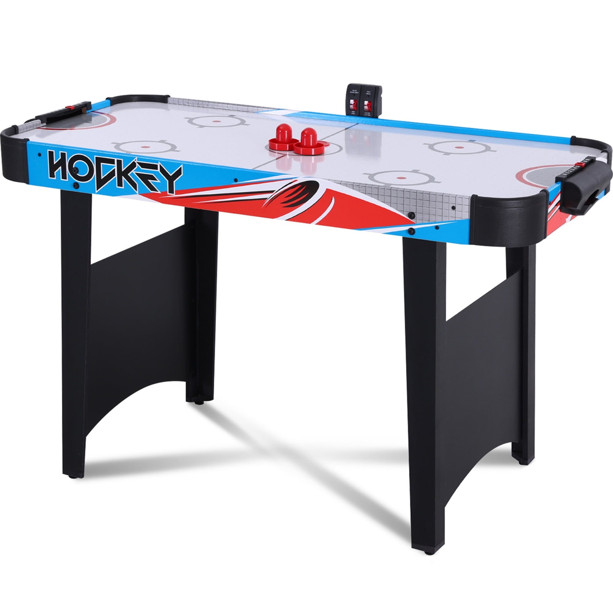 RayChee 48in Air Hockey Table w/LED Scoreboard, 2 Pucks, 2 Pushers