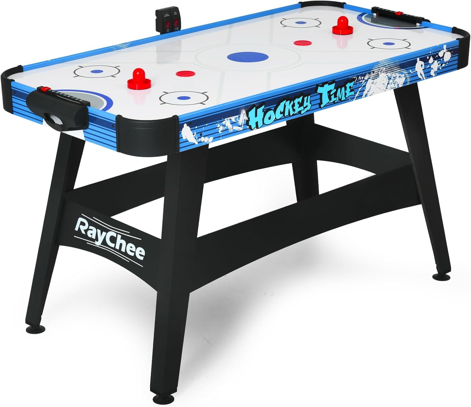 Jeu Air Hockey De Table Portable Avec LED - 2 Palets Et 2 Poussoirs, Pour Enfants Et Adultes