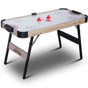 RayChee 54" Folding Air Hockey Table, Hockey Table Gaming Set Electronic scorekeeper w/2 Pucks, 2 Pushers, 12V Motor for Adults and Kids Oak