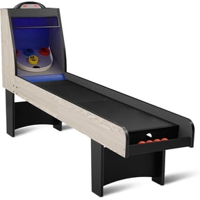 RayChee 8' Roll and Score Game Table, Classic Arcade Ball Game with LED Electronic Scoring, Sound & Automatic Ball Return, 4 Balls for Family Game Room
