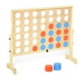thumbnail image 1 of RayChee Premium Giant 4 in a Row Connect Games, Wooden Connect Four Game Jumbo, Connect 4 Giant Yard Game w/42 Pcs Chips, Durable Carrying Bag & Quick-Release Lever for Family (Solid Wood Set), 1 of 7