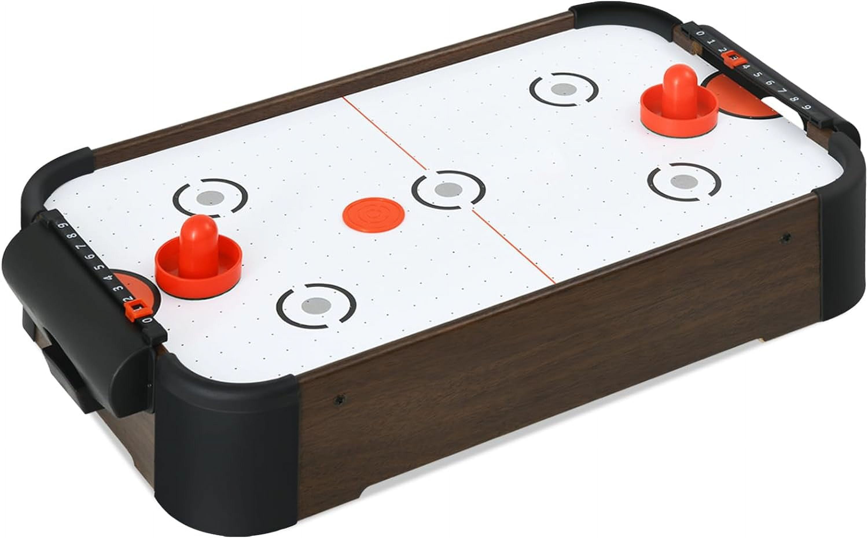 RayChee Table Top Air Hockey Table for Kids, Teens, and Adults, Portable Mini Tabletop Air Hockey Game w/Powerful Air, 2 Pushers, 2 Air Hockey Pucks for Game Room, Living Room