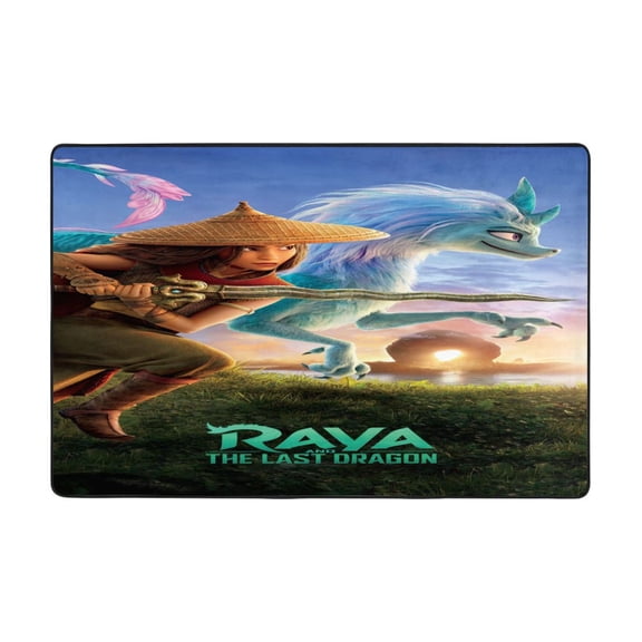 Raya and the Last Dra-go Area Rug Cartoon Rugs Non-Slip Soft Carpet Soft Floor Mats for Home Decor Living Room Bedroom Mat 36"X24"