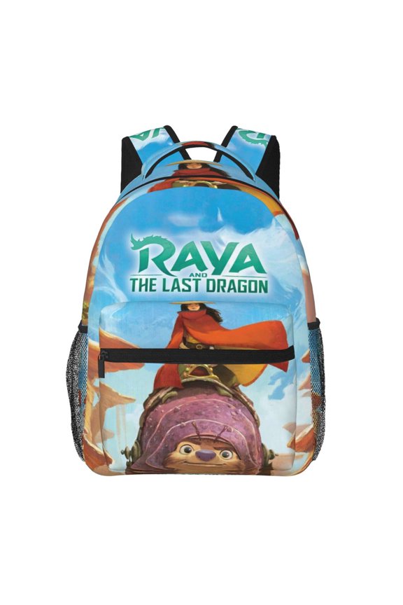 Raya and Last Drago Backpack Cute Cartoon Lightweight Backpacks Portable Outdoor Travel