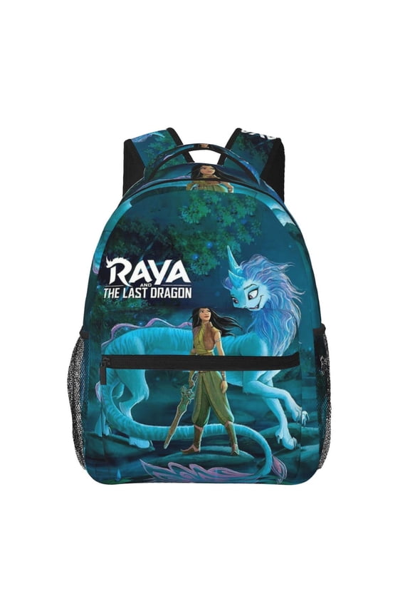 Raya and Last Drago Backpack Cute Cartoon Lightweight Backpacks Portable Outdoor Travel