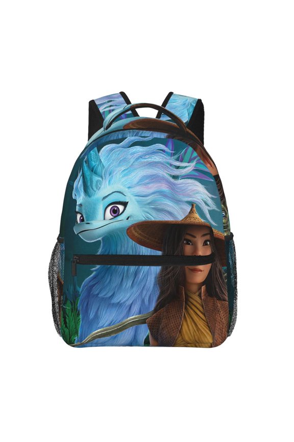 Raya and Last Drago Backpack Cute Cartoon Lightweight Backpacks Portable Outdoor Travel