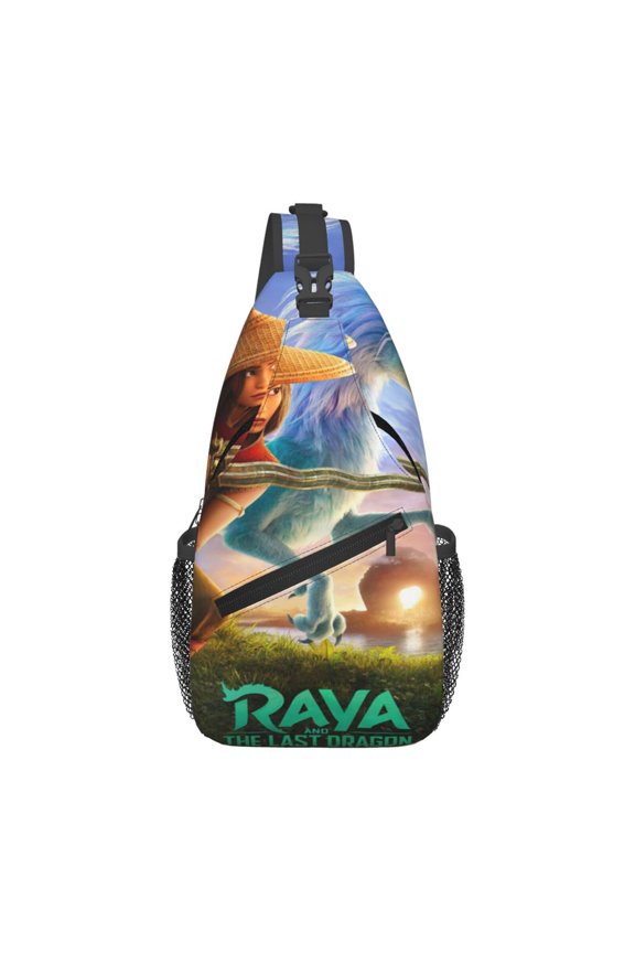Raya and Last Drago Crossbody Sling Backpack for Women Men Gifts Multipurpose Sling Bag Travel Hiking Gym Chest Bag Daypack