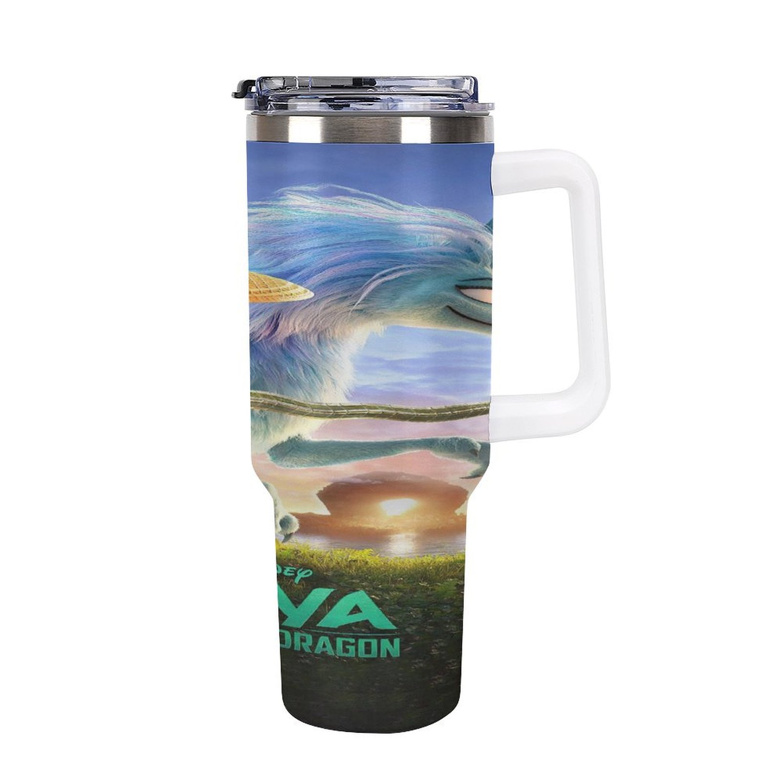 Raya And The Last Dragon Custom H2.0 FlowState 40oz with handle