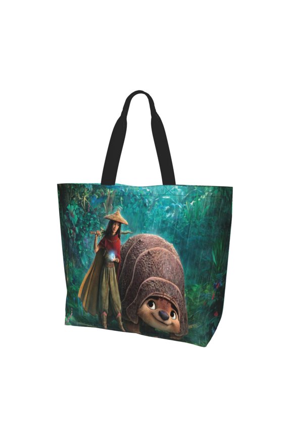 Raya and the Last Dra-go Totes Bag Shopping Shoulder Bags for Women Foldable Travel Work Large Reusable Portable Grocery Bag