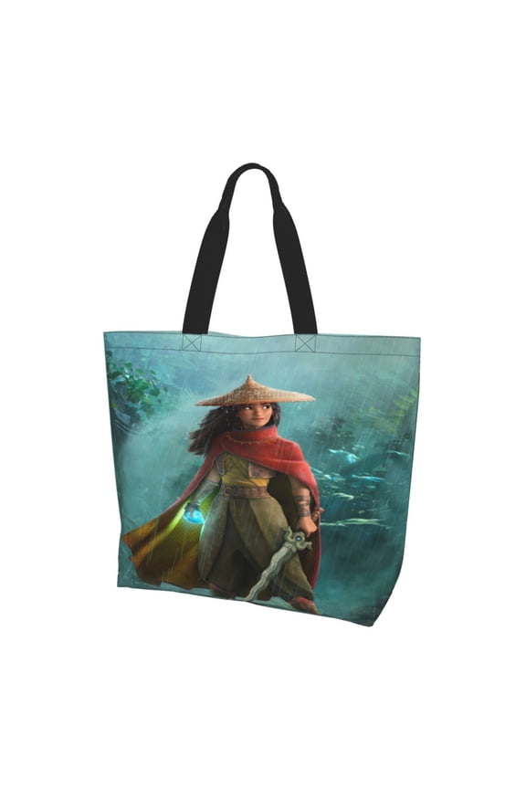 Raya and the Last Dra-go Totes Bag Shopping Shoulder Bags for Women Foldable Travel Work Large Reusable Portable Grocery Bag