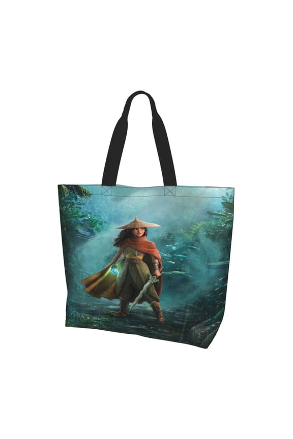 Raya and the Last Dra-go Totes Bag Shopping Shoulder Bags for Women Foldable Travel Work Large Reusable Portable Grocery Bag