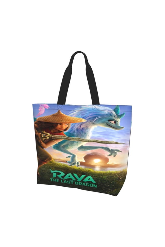 Raya and the Last Dra-go Totes Bag Shopping Shoulder Bags for Women Foldable Travel Work Large Reusable Portable Grocery Bag