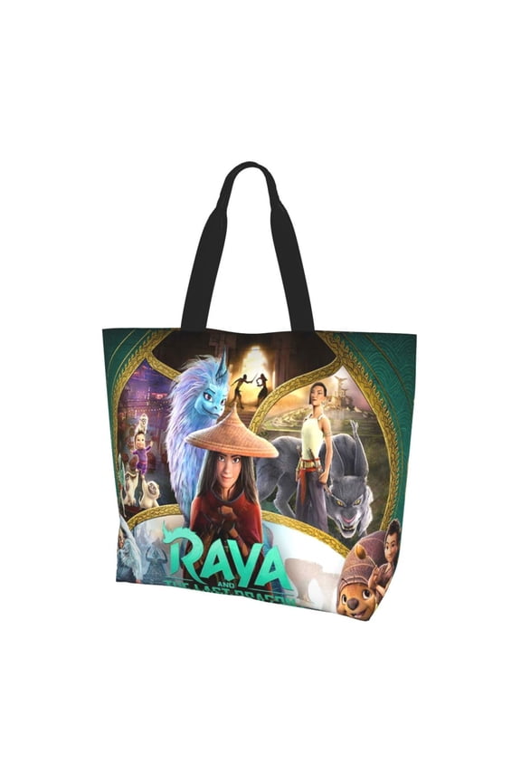 Raya and the Last Dra-go Totes Bag Shopping Shoulder Bags for Women Foldable Travel Work Large Reusable Portable Grocery Bag