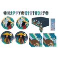 thumbnail image 1 of Raya and the Last Dragon Birthday Party Supplies Bundle includes 16 Dessert Plates, 16 Lunch Plates, 32 Napkins 6.5", 1 Plastic Table Cover, 1 Happy Birthday Banner, 1 Dinosaur Sticker Sheet, 1 of 5