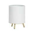 thumbnail image 1 of Raya White Mid-Century Modern Indoor Metal Pot Planter with 3-Leg Metal Base - 10.5" H x 8" W, 1 of 5