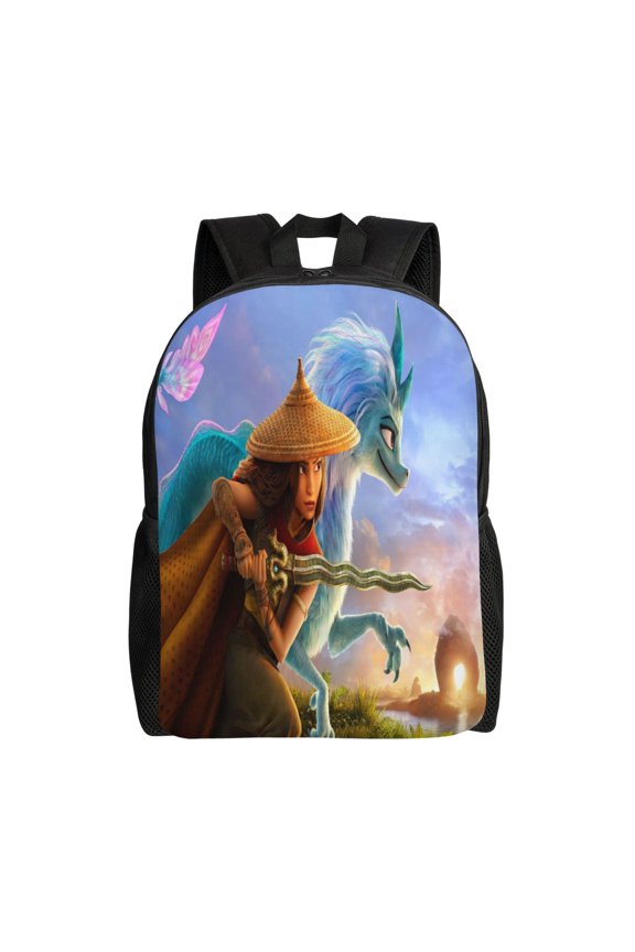 Raya and Last Drago Backpac 16In Backpac Lightweight Sports Travel Laptop Bag Daypack