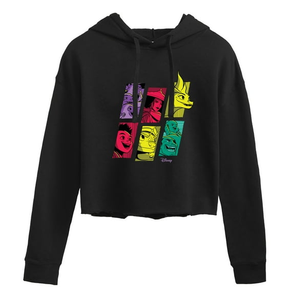 Raya and the Last Dragon - Dragon Tale Character Grid - Juniors Cropped Pullover Hoodie