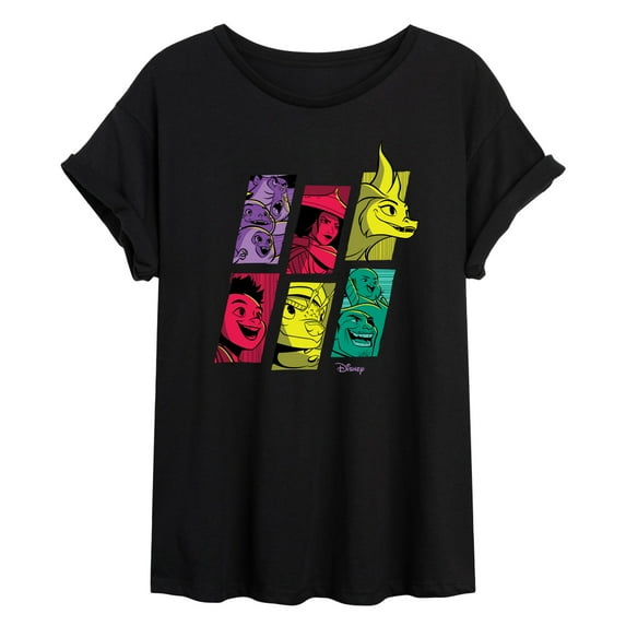 Raya and the Last Dragon - Dragon Tale Character Grid - Women's Oversized T-Shirt