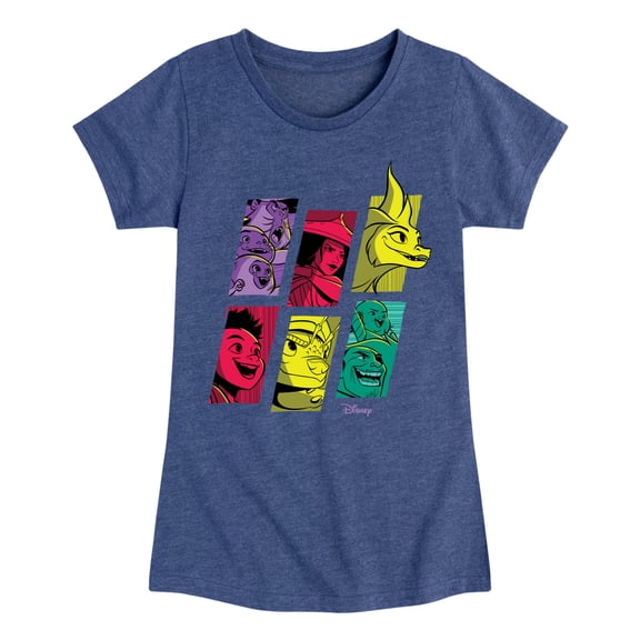 Raya and the Last Dragon - Dragon Tale Character Grid - Toddler & Youth Girls Short Sleeve Graphic T-Shirt