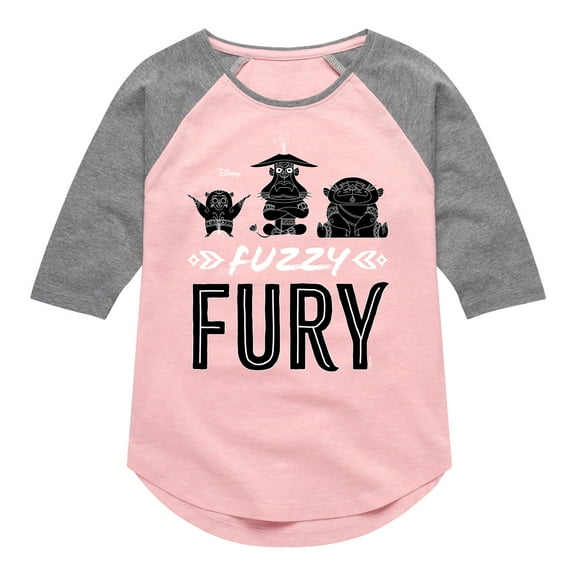 Raya and the Last Dragon - Fuzzy Fury - Toddler & Youth Girls Raglan Graphic T-Shirt