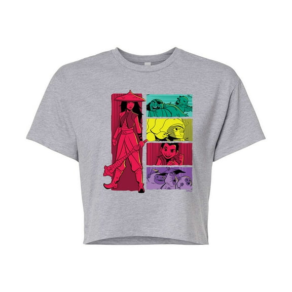 Raya and the Last Dragon - Raya And Friends - Juniors Cropped Cotton Blend T-Shirt