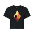 thumbnail image 1 of Raya and the Last Dragon - Raya Silhouette - Juniors Cropped Cotton Blend T-Shirt, 1 of 5