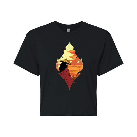 Raya and the Last Dragon - Raya Silhouette - Juniors Cropped Cotton Blend T-Shirt