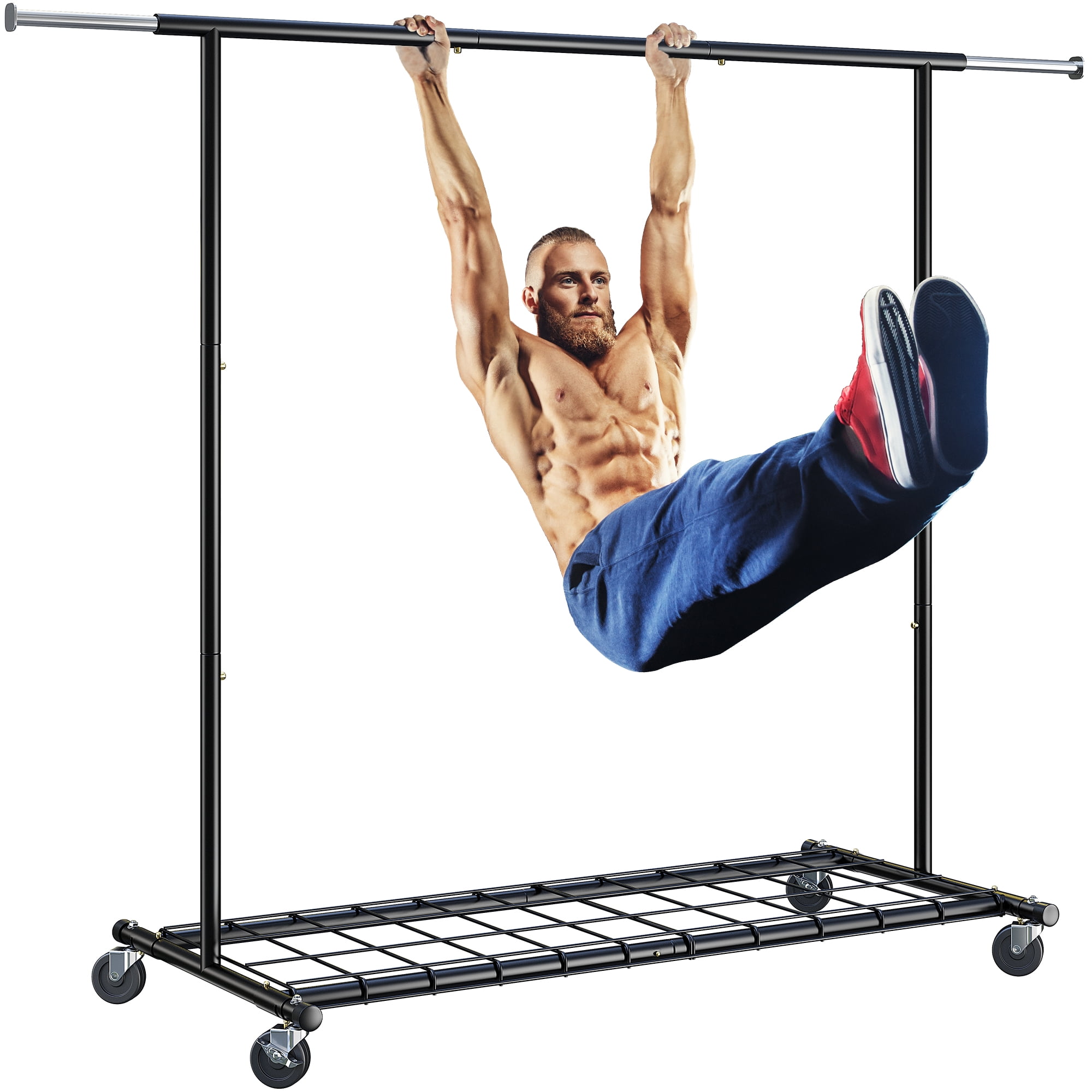 Raybee 250 lbs Clothes Rack Heavy Duty Garment Rack on Wheels